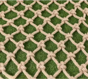 Heavy Duty Climbing Rope Net 3x3m, 16mm Thick Playground Safety Net for, Tree House Rope Ladder Hammock, Durable Outdoor Cargo Net for Climbing Fun