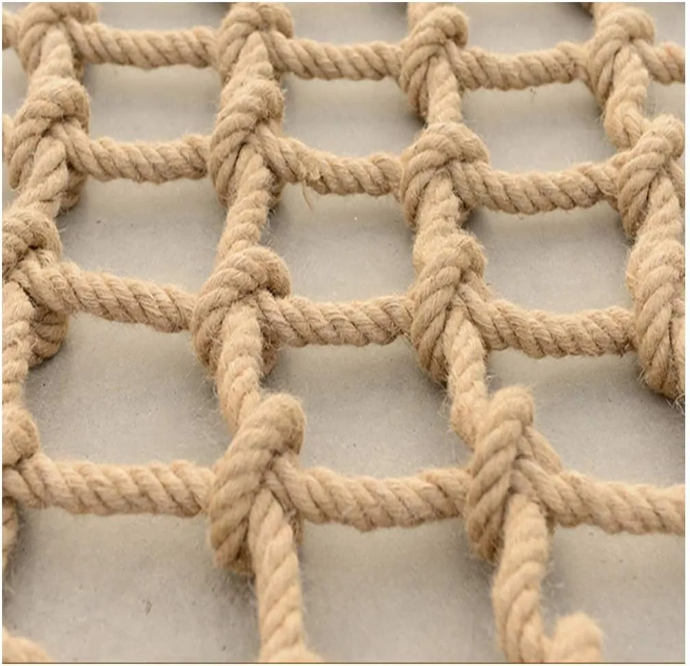 Heavy Duty Hemp Rope Climbing Net for Indoor and Outdoor Decorative Garden Use