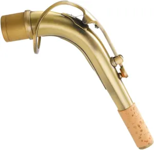 HEMOTON Sax Bend Neck Head Joint 24.5mm Brass Saxophone Neck Antique Lacquered Craft Heat-