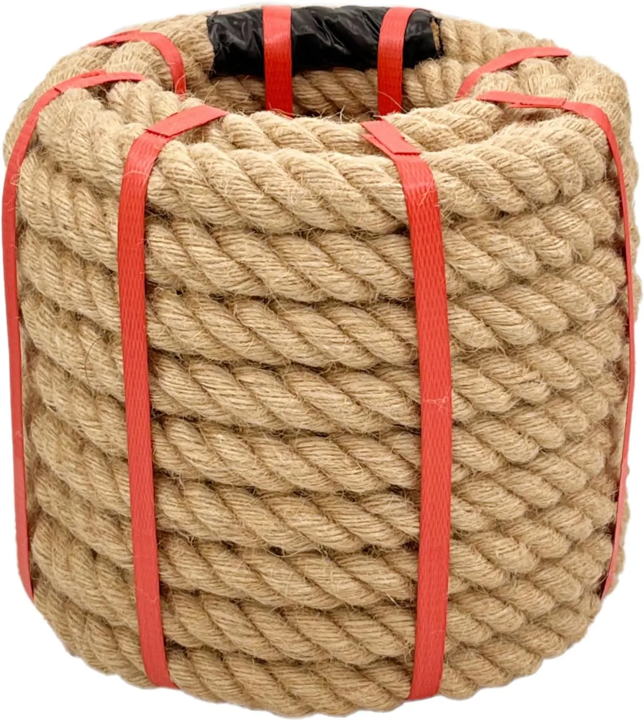 Hemp Rope - 1 Inch x 50 Ft Jute Rope, 900 Lbs Tensile Strength, Ideal for Tug of War, Deer Hunting, Nautical, Crafts, Swing, Beige