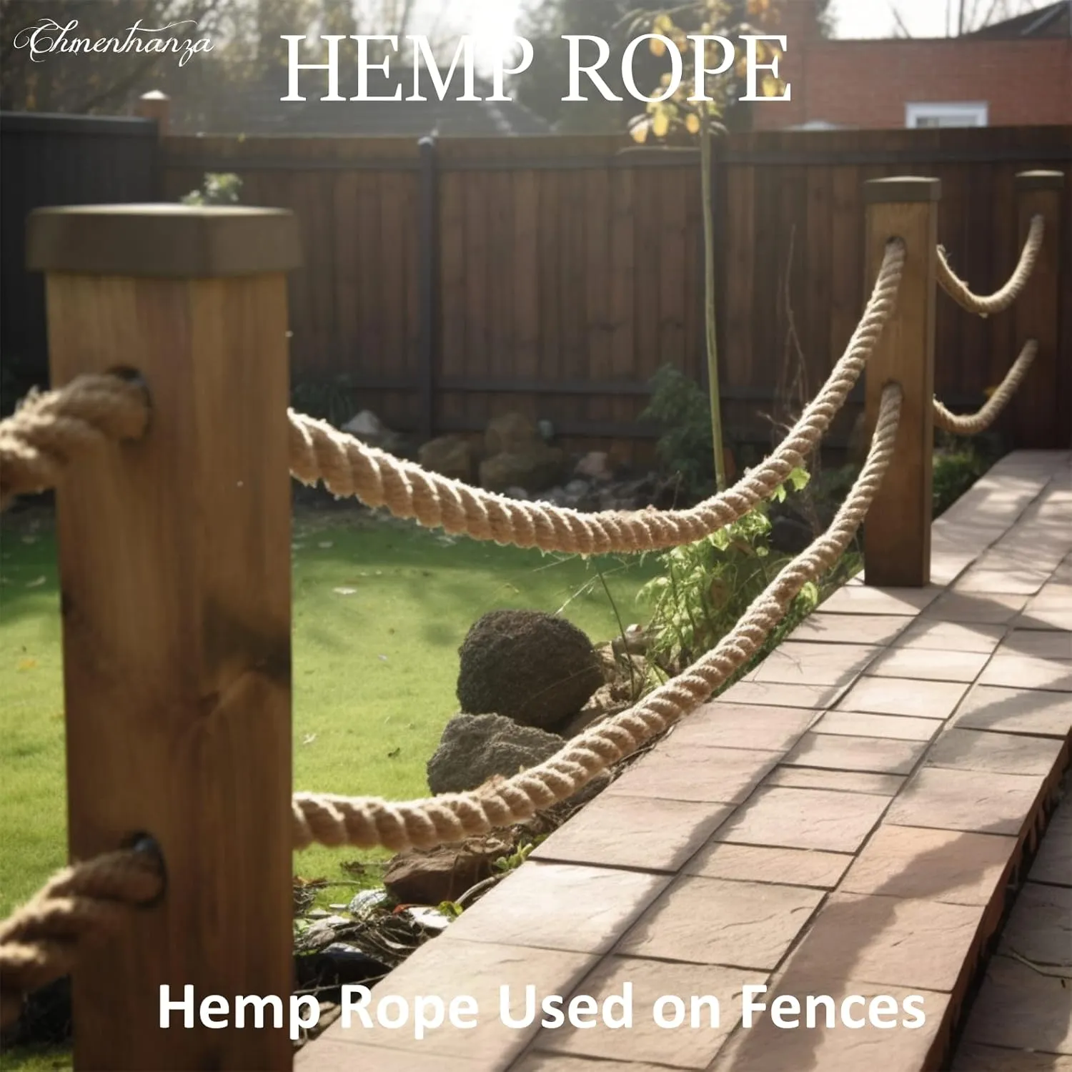 Hemp Rope - 1 Inch x 50 Ft Jute Rope, 900 Lbs Tensile Strength, Ideal for Tug of War, Deer Hunting, Nautical, Crafts, Swing, Beige