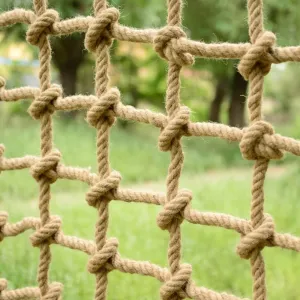 Hemp Rope Climbing Net for Kids - Durable Outdoor Playground Climbing Equipment, Indoor Gym Nets, Plant Support Garden Decoration with Jute Netting (Multi-Purpose Safety Design)