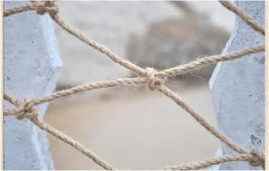Hemp Rope Playground Protection net 3mm/10cm, Tree House Decoration net, bunk Bed Protection net, Jute Climbing Cargo net, Photo Wall Decoration net,1MX4M(3.3X13.2FT)