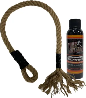Hemp Scrape Rope | with Dominant Scrape or Spell Bound Mock Scrape Scent | Mock Scrape Kit | Deer Scent Rope | Hemp Scent Rope Hangs Anywhere | Active Scrape Scent Rope for Deer Hunting