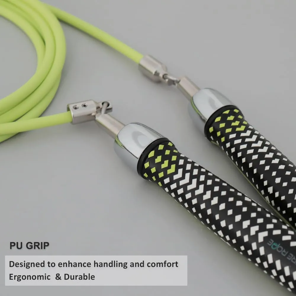 HEREROPE 1/4LB Weighted Jump Rope for Speed, Cardio, Boxing & Workout, Skipping Rope with Ball-bearing, Comfortable & Ergonomic Grip, Tangle Free Cable, Jump Ropes for Men Women Fitness