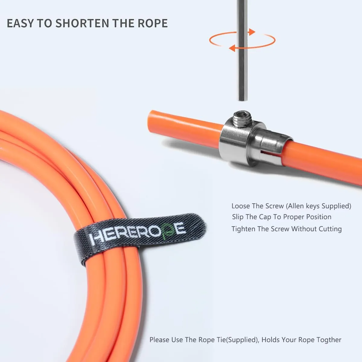 Hererope Weighted Jump Rope, Heavy Jump Rope with Durable 8MM Cable, Ergonomic Grip, Ball Bearing, Adjustable Jump Rope Weighted for Men Women, CrossFit, Muay Thai, MMA, High-Intensity Training