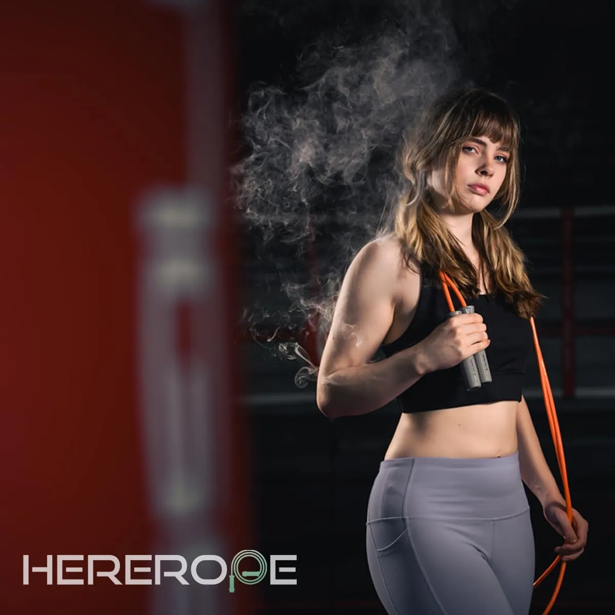 Hererope Weighted Jump Rope, Heavy Jump Rope with Durable 8MM Cable, Ergonomic Grip, Ball Bearing, Adjustable Jump Rope Weighted for Men Women, CrossFit, Muay Thai, MMA, High-Intensity Training
