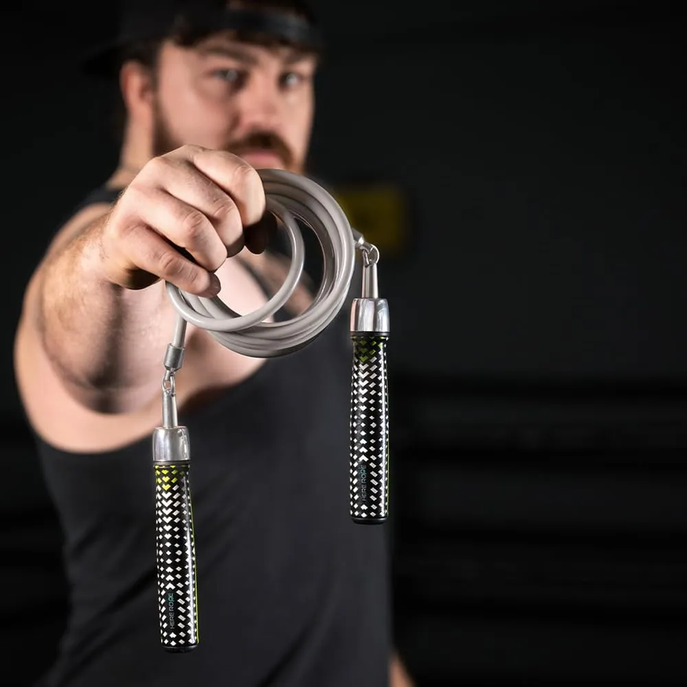 Hererope Weighted Jump Ropes for Men & Women, 1/2 LB Jump Rope Weighted With Ball-bearing, No-Slip Grip, Durable Steel Cable, Heavy Jump Rope Designed for Fitness, High-Intensity Strength Workouts, crossfit