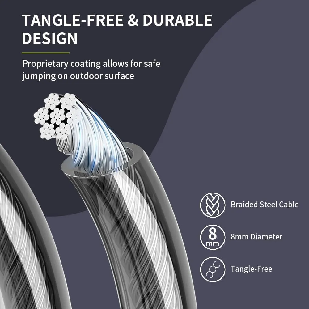 Hererope Weighted Jump Ropes for Men & Women, 1/2 LB Jump Rope Weighted With Ball-bearing, No-Slip Grip, Durable Steel Cable, Heavy Jump Rope Designed for Fitness, High-Intensity Strength Workouts, crossfit