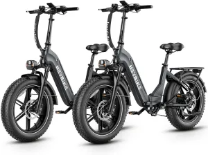 Heybike Ranger S Electric Bike for Adults, Foldable 1400W Peak Motor Ebike, 20" x 4.0" Fat Tire Step-Thru Electric Bicycle, 48V 14.4AH Removable Battery Commuter E Bike, 7-Speed Hydraulic Fork