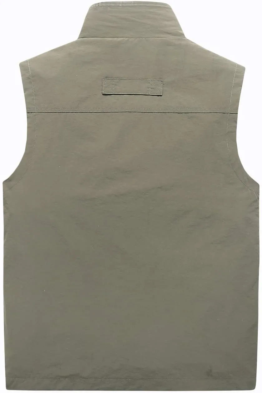 Hixiaohe Men's Casual Lightweight Outdoor Vest Work Fish Photo Travel Vest