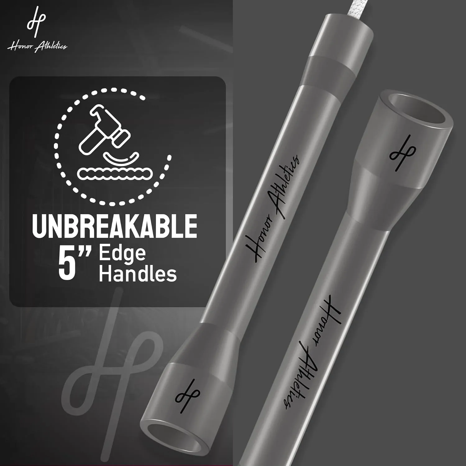 Honor Athletics 2.0 Beaded Jump Rope - Adjustable with Unbreakable Handles & Shatterproof Beads for Enhanced Fitness Training