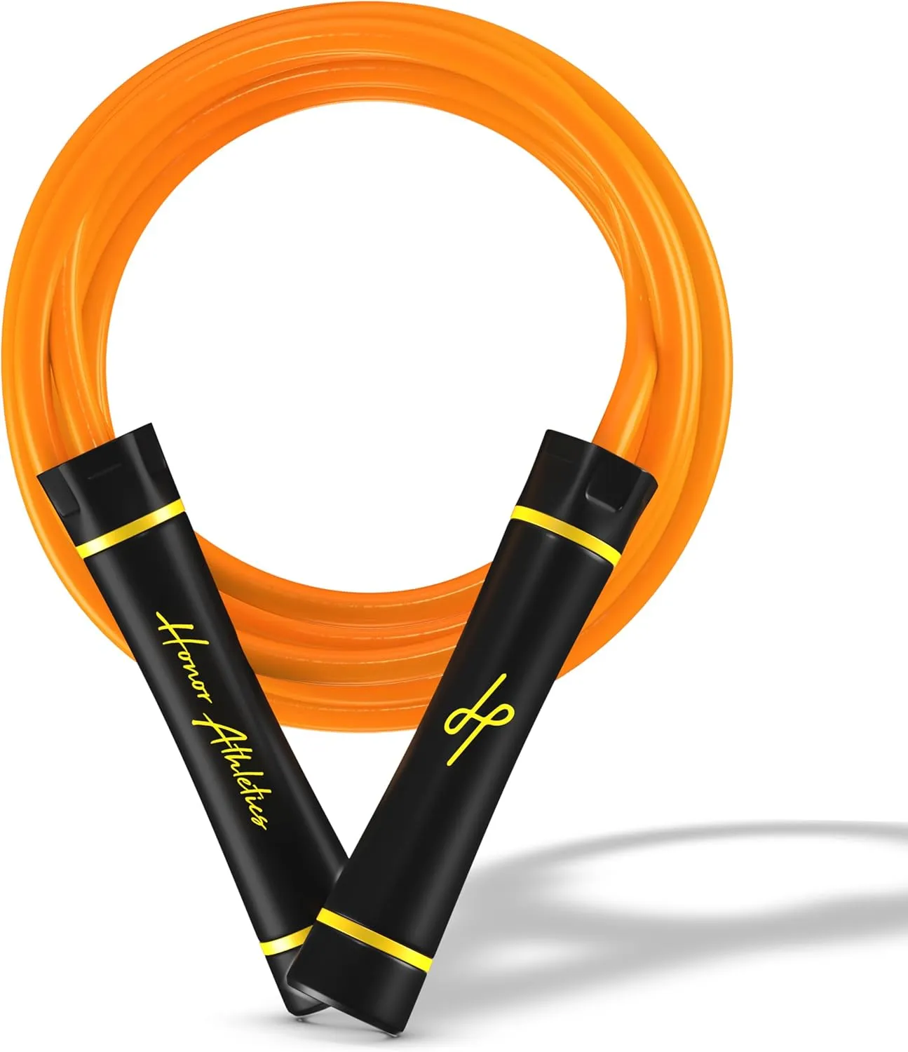 Honor Athletics - WEIGHTED 1.1lb HEAVY Jump Rope for High-Intensity and Strength Training - Adjustable 10ft PVC Rope with Ergonomic Grip, Ideal for Boxing, CrossFit, Muay Thai, MMA, and Fitness