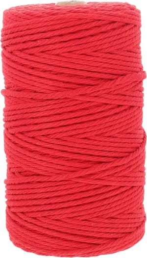 HOODANCOS Craft Rope 3mm Fine Cotton Thread Hand-Woven Decorative Rope Versatile for Sewing Packing and Home Decor