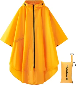 Hooded cape style waterproof raincoat suitable for outdoor activities, hiking, mountaineering, and both men and women