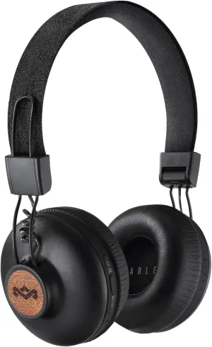 House of Marley Positive Vibration 2: Over-Ear Headphones with Microphone, Wireless Bluetooth Connectivity, and 10 Hours of Playtime (Black)