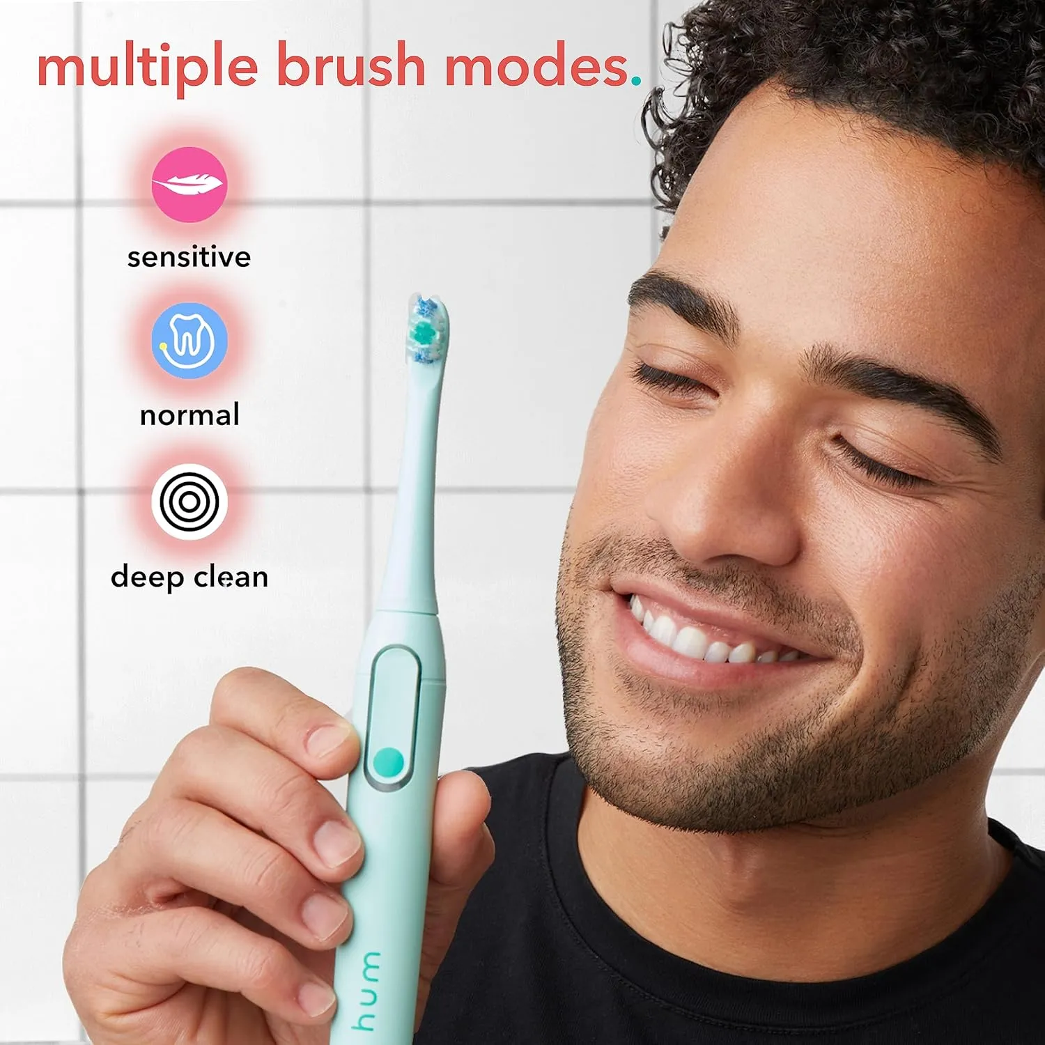 hum by Colgate Smart Electric Toothbrush Kit, Rechargeable Sonic Toothbrush with Travel Case & Bonus Replacement Brush Head, Teal(Discontinued/no refill heads available)