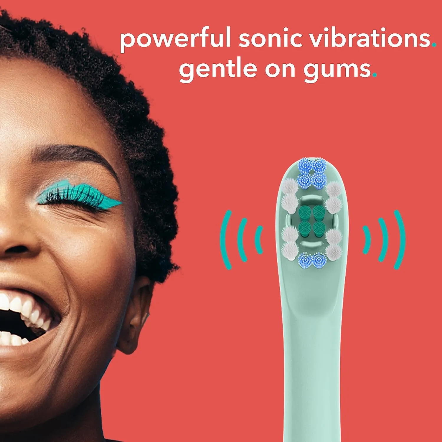 hum by Colgate Smart Electric Toothbrush Kit, Rechargeable Sonic Toothbrush with Travel Case & Bonus Replacement Brush Head, Teal(Discontinued/no refill heads available)