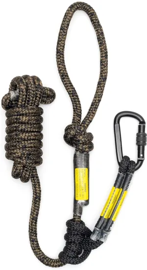 Hunting Safety Linemans Rope 10ft with Prusik Knot and Single Carabiner for Hunter Climbing Tree Stand Hanging Ladder Stand or Bow Lifeline,Fall Protection When Hunting on Stands…