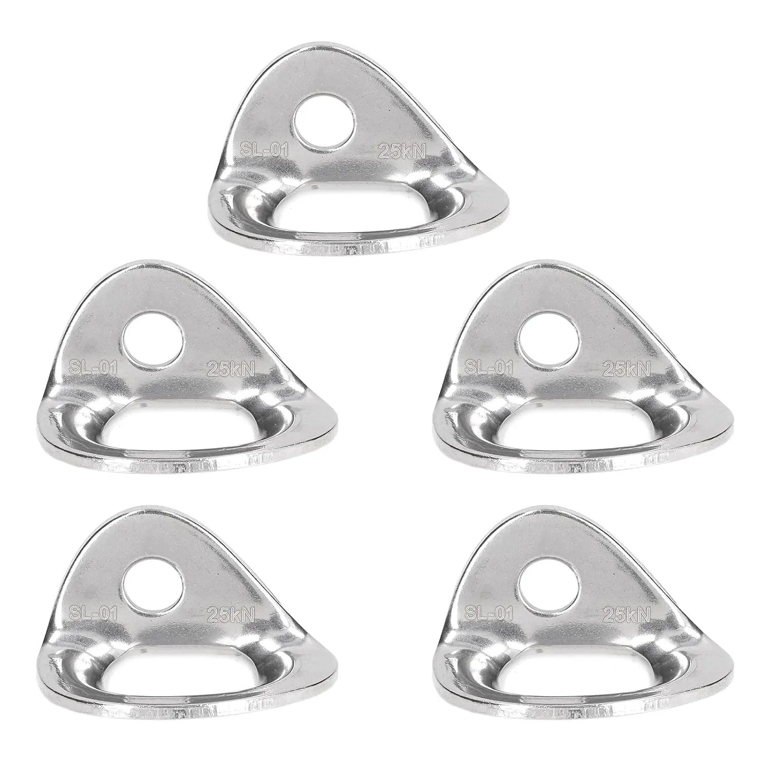 HUONIU 5PCS 316 Stainless Steel Climbing Anchor for Rappelling and Aerial Work
