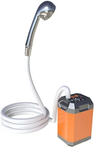 HXBER Shower, Portable Cordless Camping Shower Outdoor Electric Shower Pump Reable Shower Large ty Hiking Traveling Shower Digital Display Bathe Tool