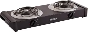 IMUSA USA GAU-80306 Electric Double Burner 1750-Watts , Black