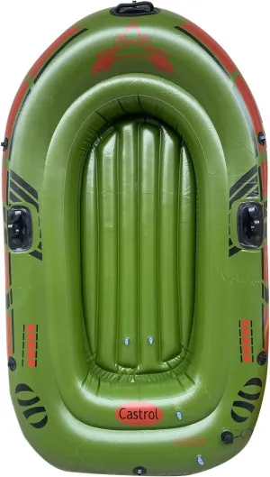 Inflatable Boat, Padded Inflatable Raft for Adults and Children, 2-Person Inflatable Fishing Boat, 190 X 115 X 30cm (Green)