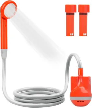 innhom Portable Shower Camping Shower Outdoor Camp Shower Pump, Electric Rechargeable Portable Camping Shower, Powered by Rechargeable Battery