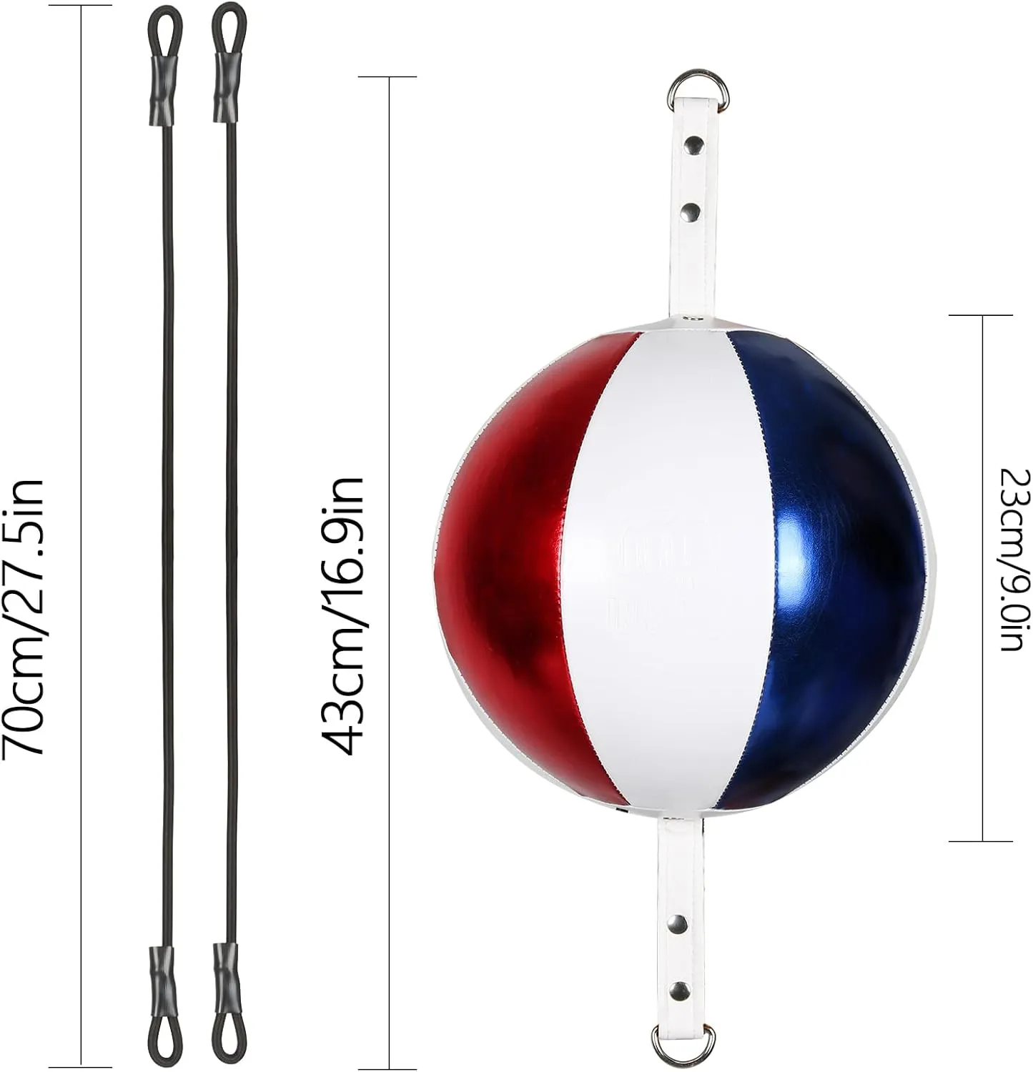InnoLife Double End Punching Ball Striking Punching Bag Kit, Speed Striking Reflex Kit with Bungee Cords Perfect for Reaction, Agility, and Hand Eye Coordination Training