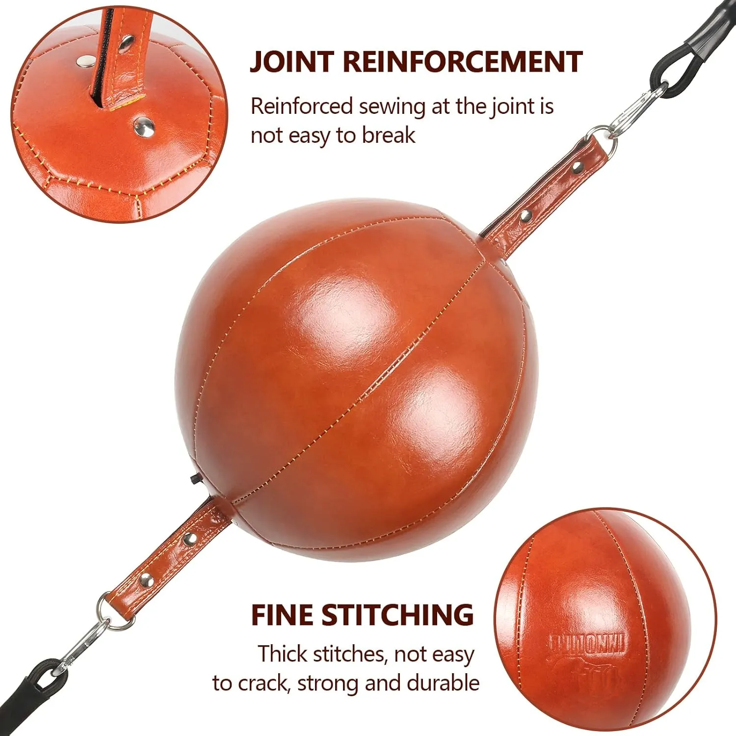 InnoLife Double End Punching Ball Striking Punching Bag Kit, Speed Striking Reflex Kit with Bungee Cords Perfect for Reaction, Agility, and Hand Eye Coordination Training