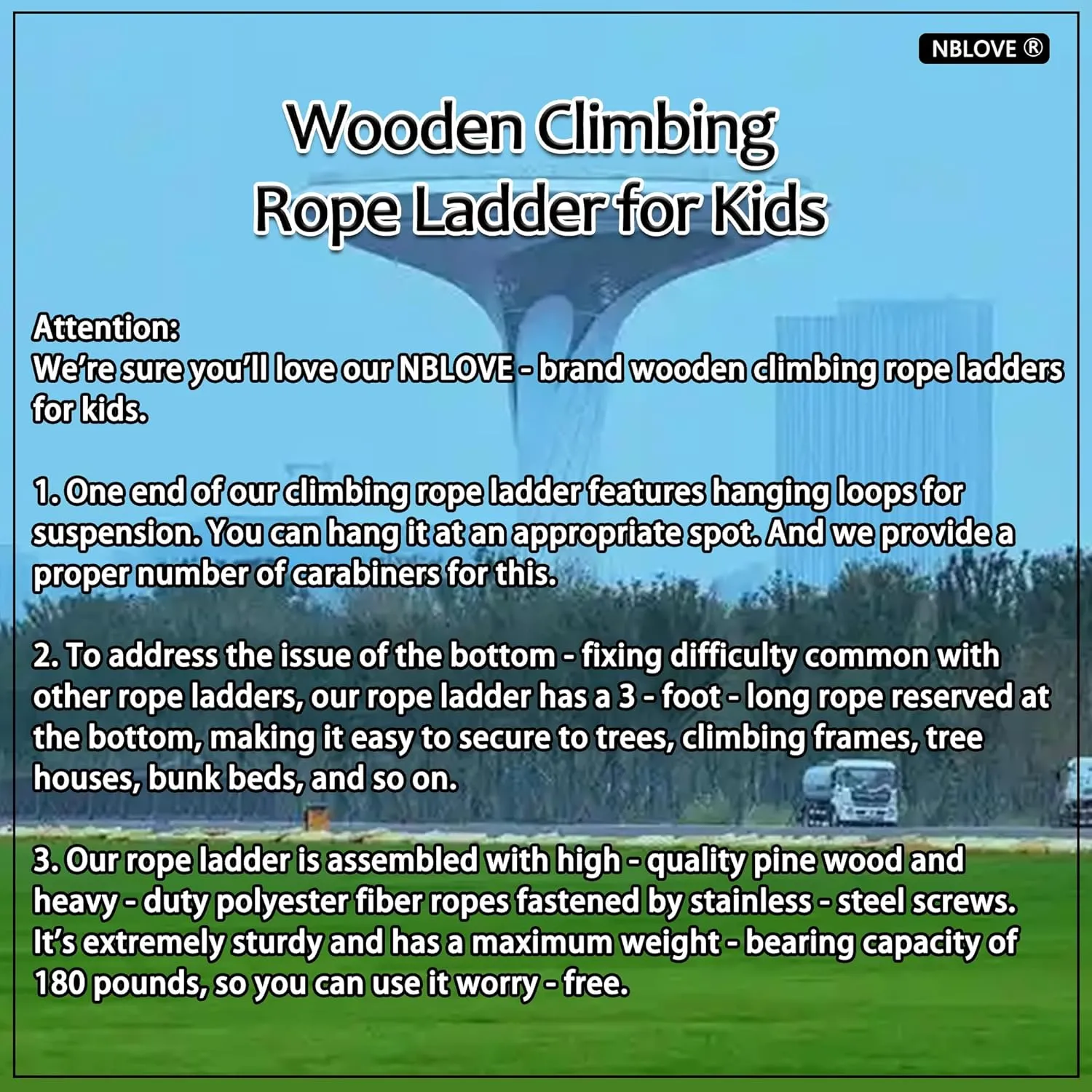 Innovative Rainbow Kids' Wooden Rope Ladder - 3/4/5-Group Connectivity, 14-Inch Wide, Ideal Ninja Warrior Accessory for Tree, Swing & Play (Set3: 4-Interlinked Colorful Ladders)
