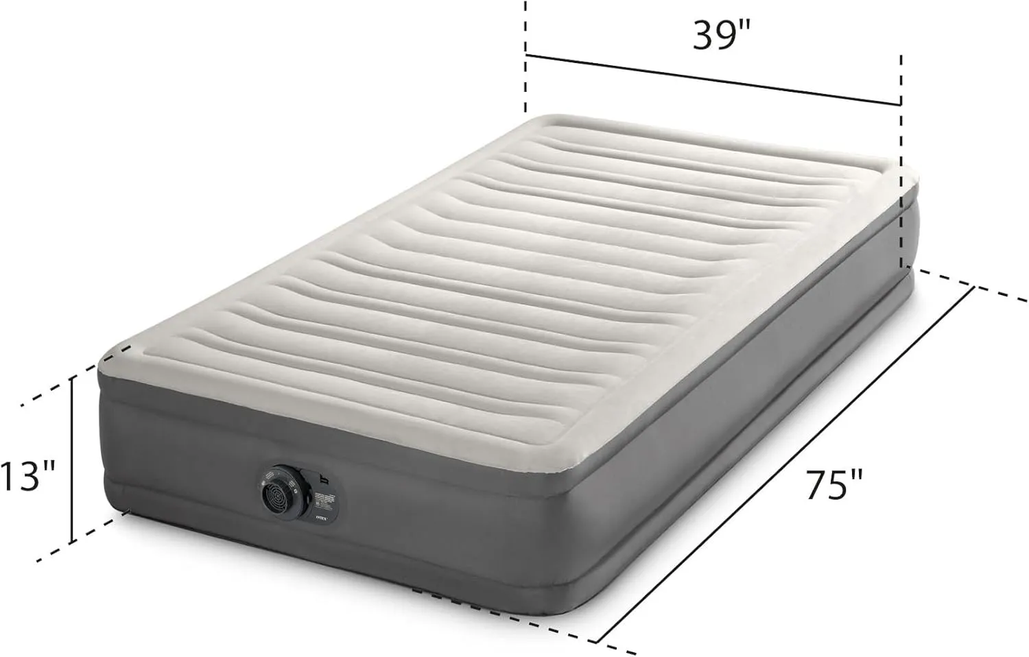 Intex 64021E TruAire Luxury Air Mattress: Fiber-Tech – Built-in Electric Pump – Multizone Support System