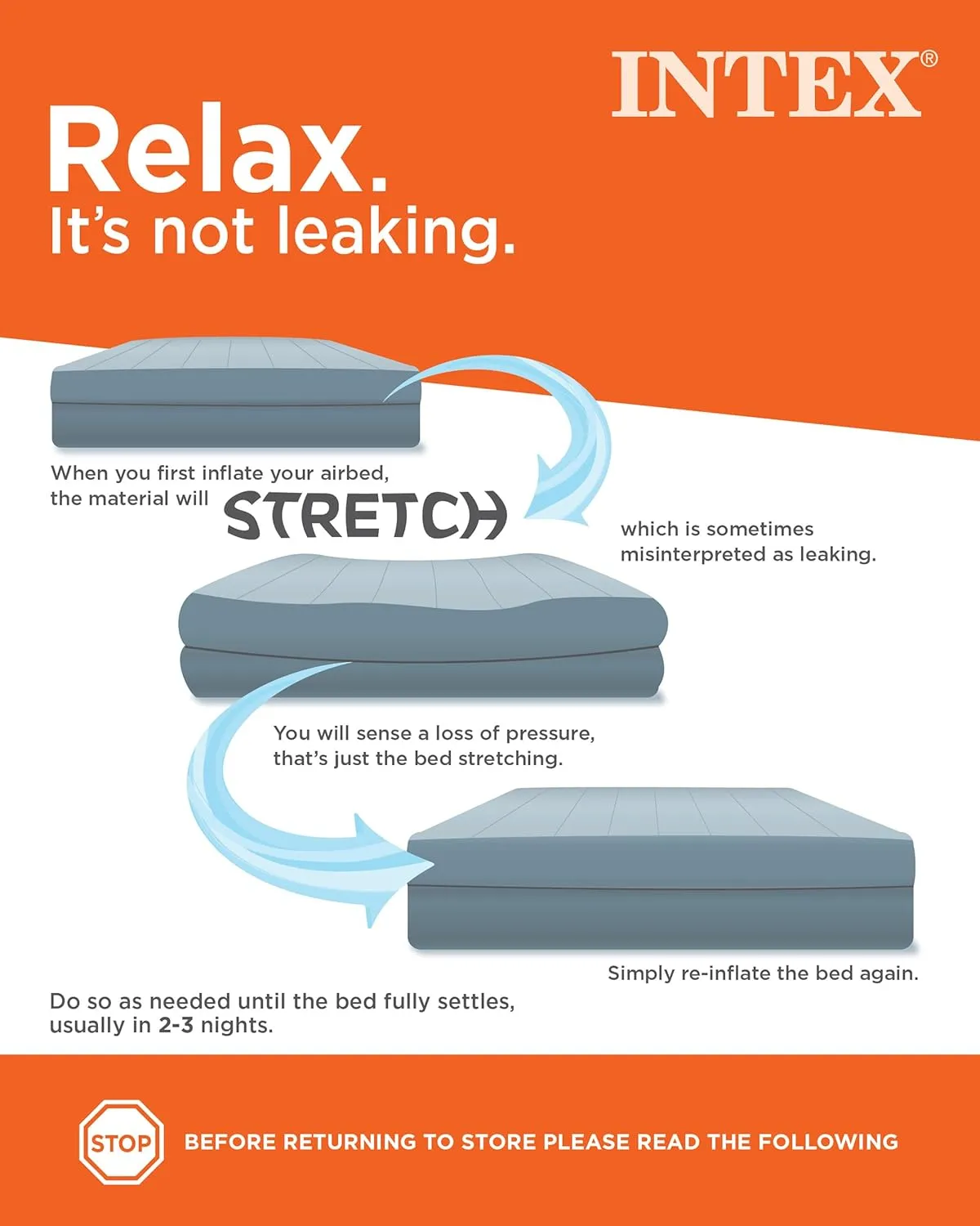 Intex 64112E Dura-Beam Standard Prestige Air Mattress: Fiber-Tech – Twin Size – Built-in USB Electric Pump – 12in Bed Height – 300lb Weight Capacity