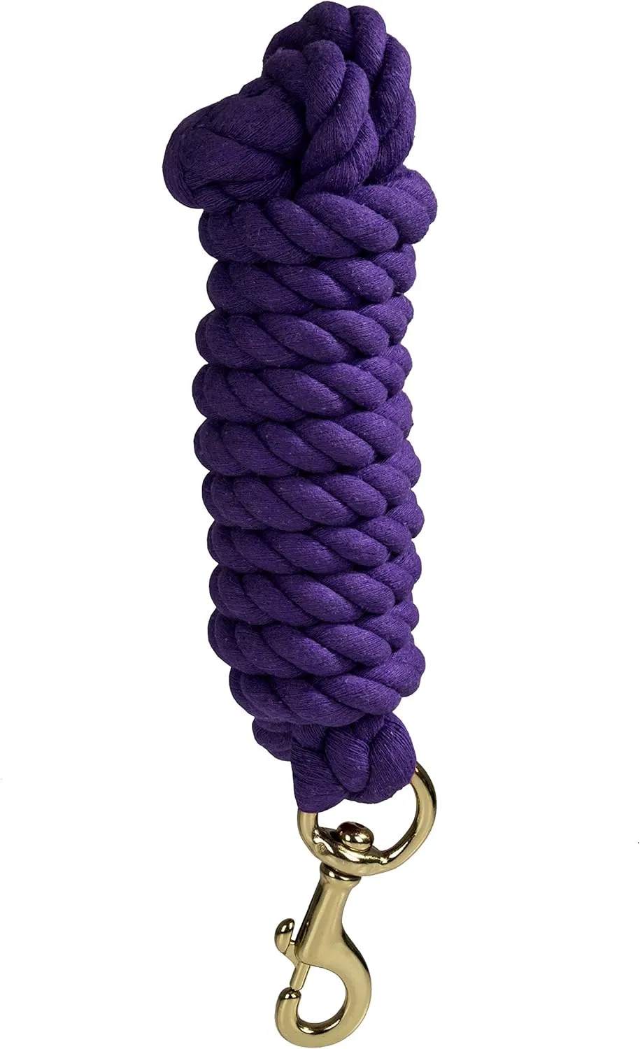 Intrepid International Horse Tack - Heavy Duty Cotton Rope Lead Ropes for Horses, with Durable Brass Trigger Snap, Attaches to Halter or Harness, Soft and Comfortable Grip - 10 Feet