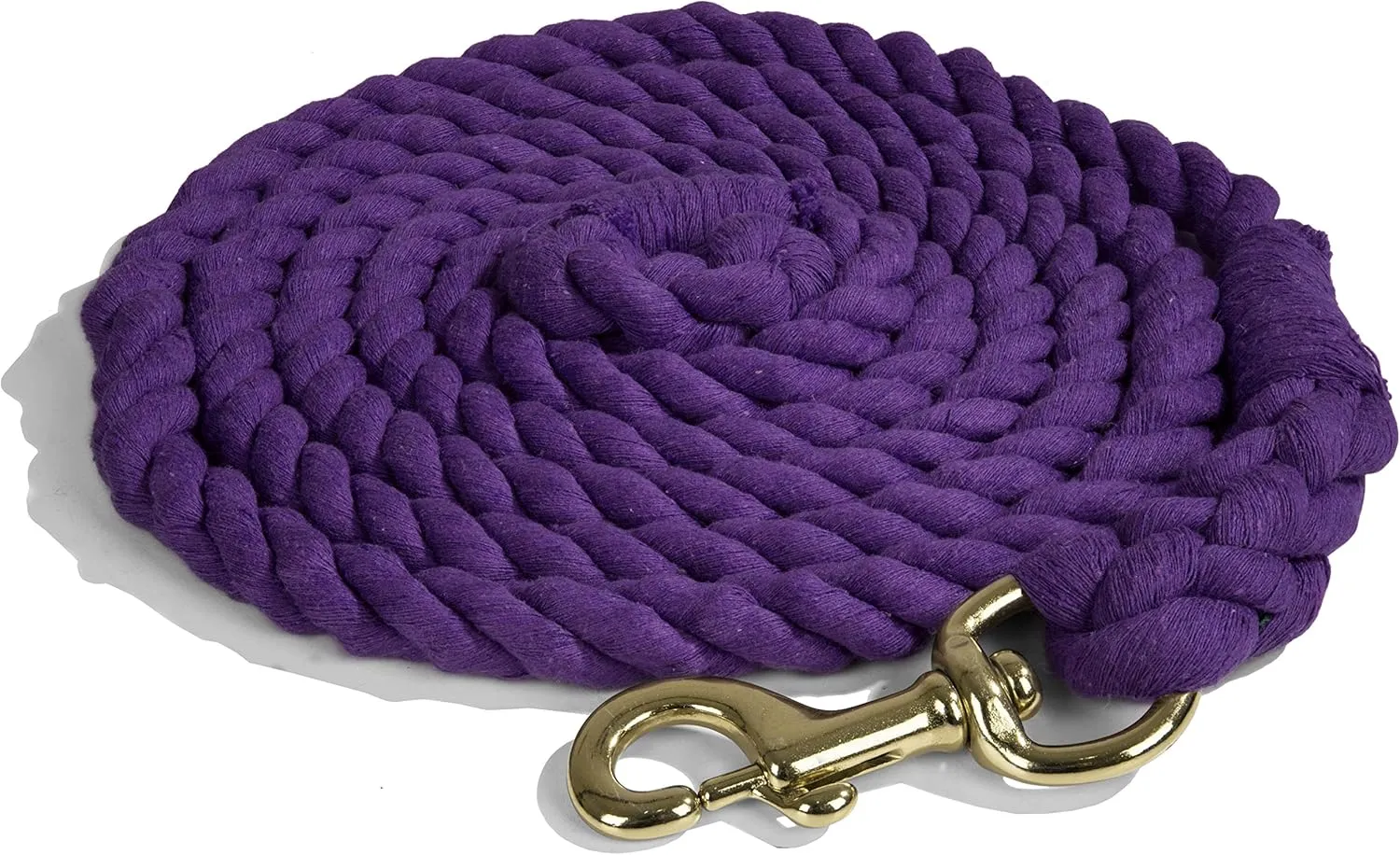 Intrepid International Horse Tack - Heavy Duty Cotton Rope Lead Ropes for Horses, with Durable Brass Trigger Snap, Attaches to Halter or Harness, Soft and Comfortable Grip - 10 Feet
