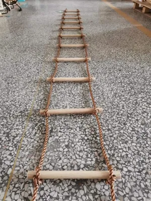 ISOP Swedish Wall Rope Ladder 6.5 ft - Climbing Rope Ladder for Kids | Tree Ladders Play Equipment | Wooden Ladders with Spring Hooks | Playground Accessories | Kids Climbing Toys for Backyard