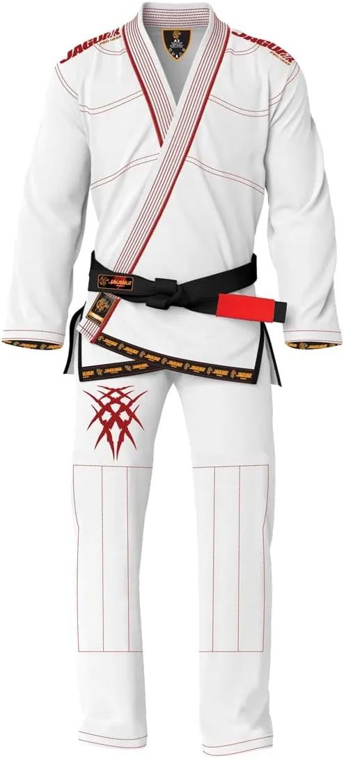 JAGUAR PRO GEAR Classic Series - Brazilian Jiu Jitsu, Kids Adults Unisex, Kimono Gi Lightweight Uniform with White Belt