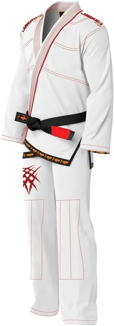 JAGUAR PRO GEAR Classic Series - Brazilian Jiu Jitsu, Kids Adults Unisex, Kimono Gi Lightweight Uniform with White Belt