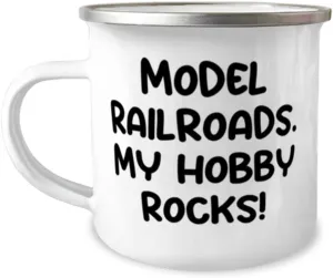 Joke Model Railroads 12oz Camper Mug, Model Railroads. My Hobby Rocks!, Brilliant For Friends From Friends, Model trains, Train sets, Toy trains, Wooden trains, Electric trains