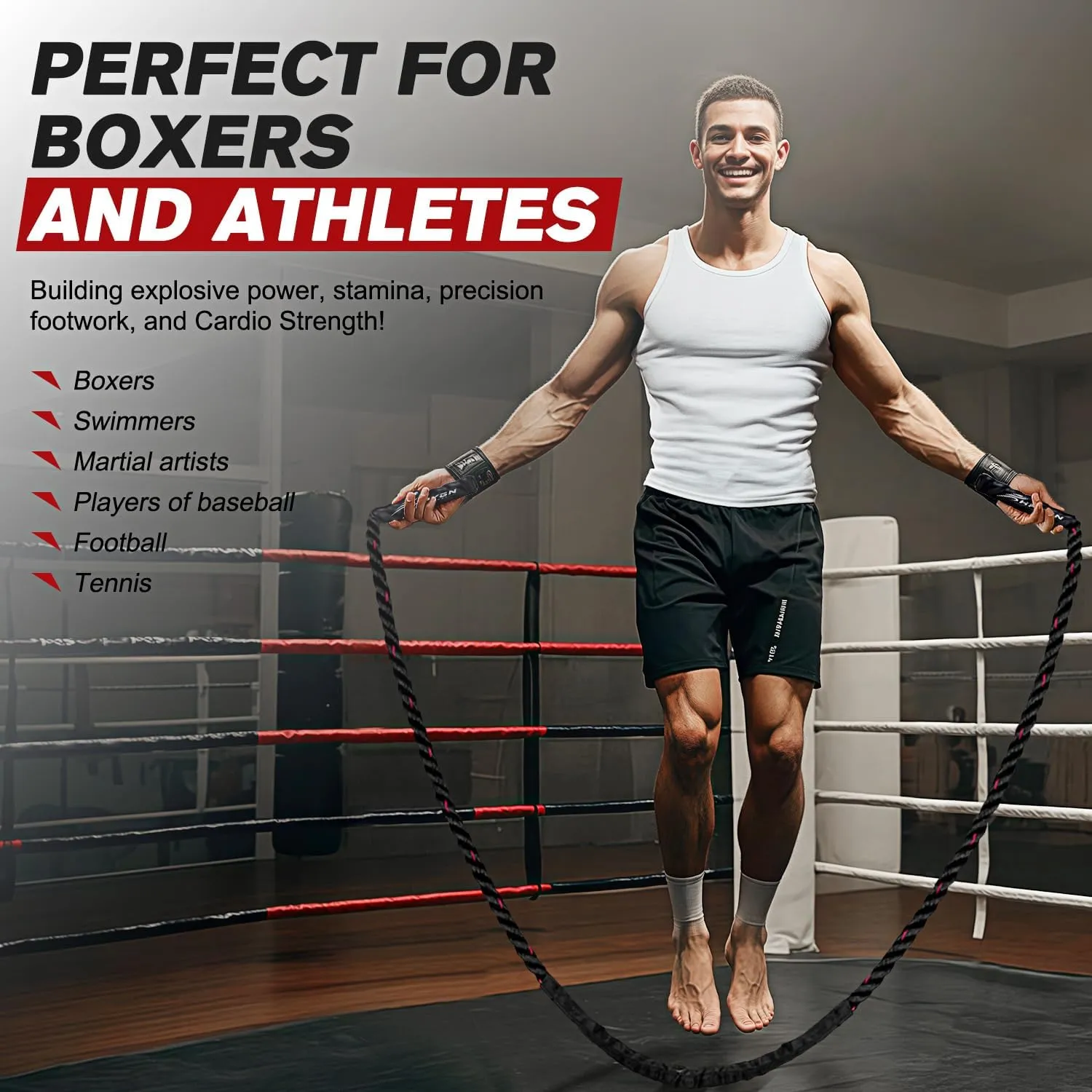 Jump Rope, Weighted Jump Ropes for Men women, 2.8lb 3.8lb 5lb Heavy Skipping Rope for Exercise, Adult Jumpropes for Home Workout, Improve Strength and Building Muscle,Total Body Workout Equipment