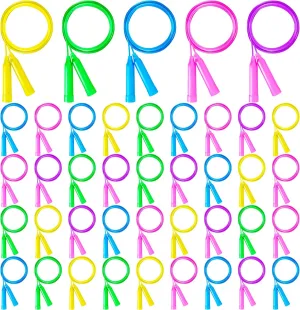Jump Ropes for Kids, Colorful Jump Ropes for Kids Bulk, Adjustable Skipping Ropesfor Boys Girls, Tangle-Free Plastic Jumping Ropes for Party Favor Exercise Outdoor Activity