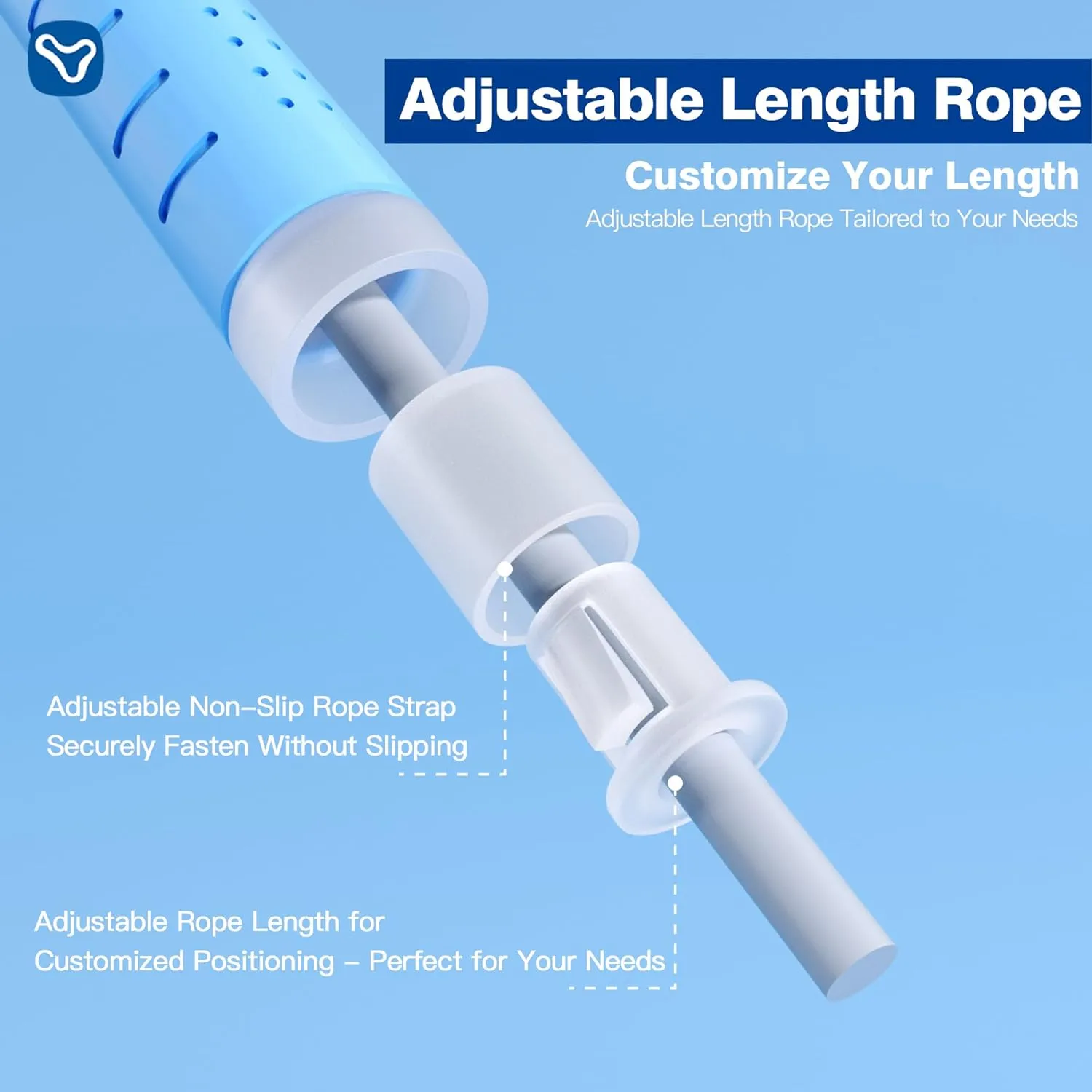 [JUMP Yuedong] Long Jump Rope for Kids Adults,Double Dutch Jump Rope,Adjustable Skipping Ropes, 360°Rotation Not Entangled, 7mm thick solid core rope, Perfect for group jump rope activities
