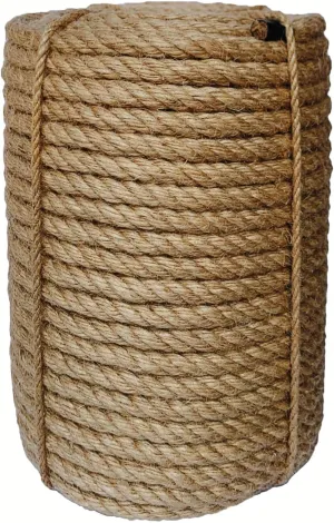 Jute Rope 14mm, 164 Feet 8.5lb Thick Garden Jute Twine String for DIY Cat Scratcher, Gardening, Bundling and Wall Hanging Craft Decorative (Brown)