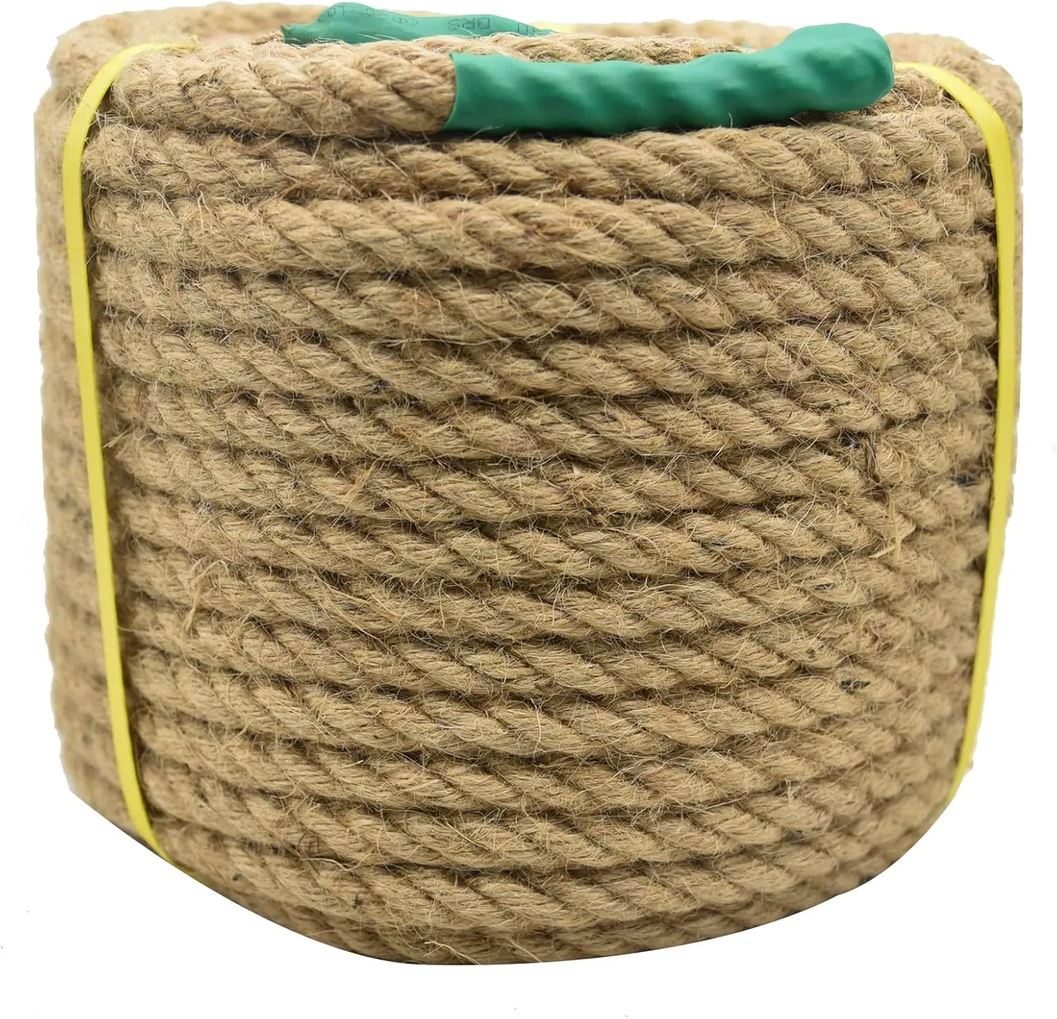 Jute Rope Natural Jute Manila Rope Nautical Hemp Rope Twisted Natural Thick Heavy Duty Rope for Crafts, Bundling,Anchor, Hammock, Nautical, Cat Scratching Post, Railings,Decorate (1/2 in X 100 Ft)