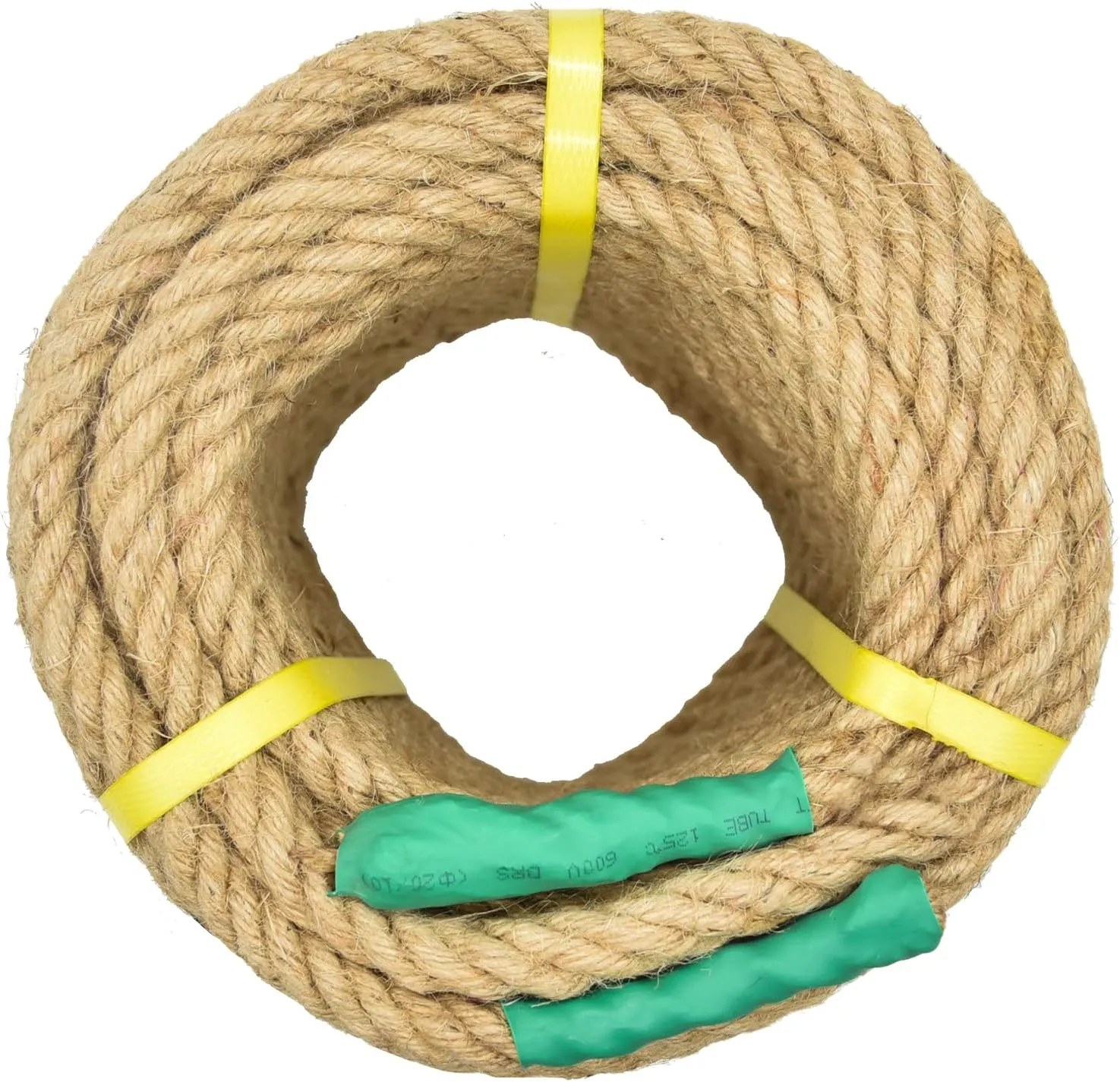 Jute Rope Natural Jute Manila Rope Nautical Hemp Rope Twisted Natural Thick Heavy Duty Rope for Crafts, Bundling,Anchor, Hammock, Nautical, Cat Scratching Post, Railings,Decorate (1/2 in X 100 Ft)