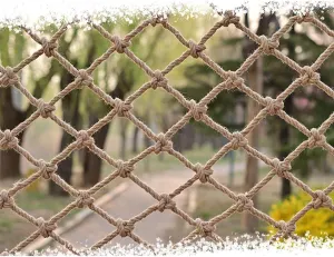 Jute Rope Netting Decoration,Wall Hanging Decor for Cafes, Parties, Living Rooms, Bookstores,Outdoor Indoor Net for Climbing Plants(8Mx10M)