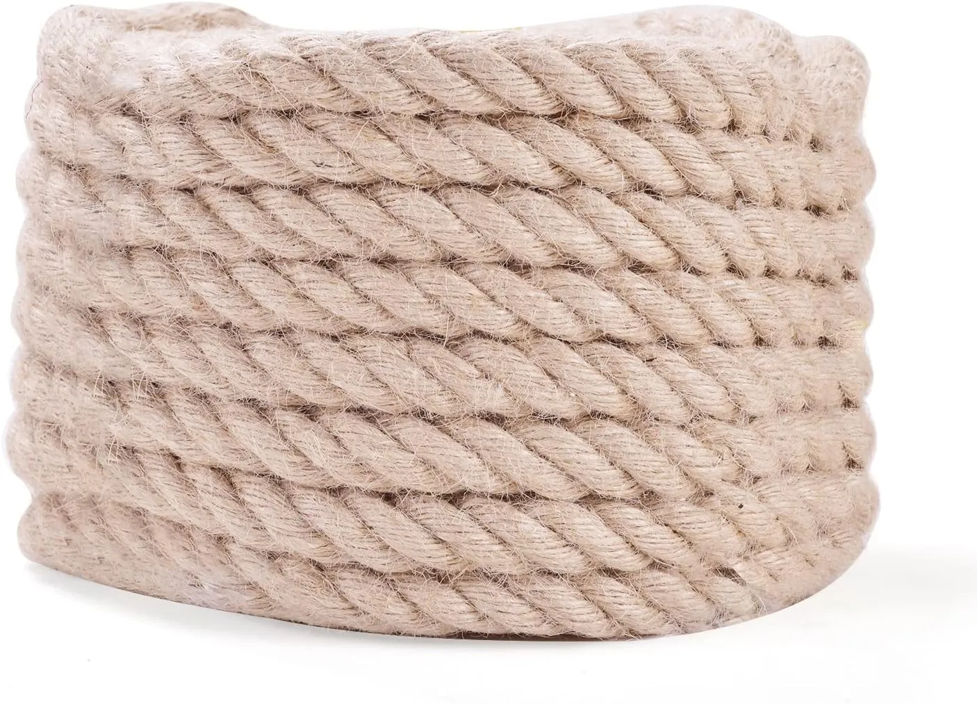 Jute Rope - Twisted Manila Ropes Natural Thick Hemp Rope Multipurpose for Indoor and Outdoor Use, for Docks, Railings, DIY Projects, Home Decorating, Climbing (3/4 inch x 100 Feet)