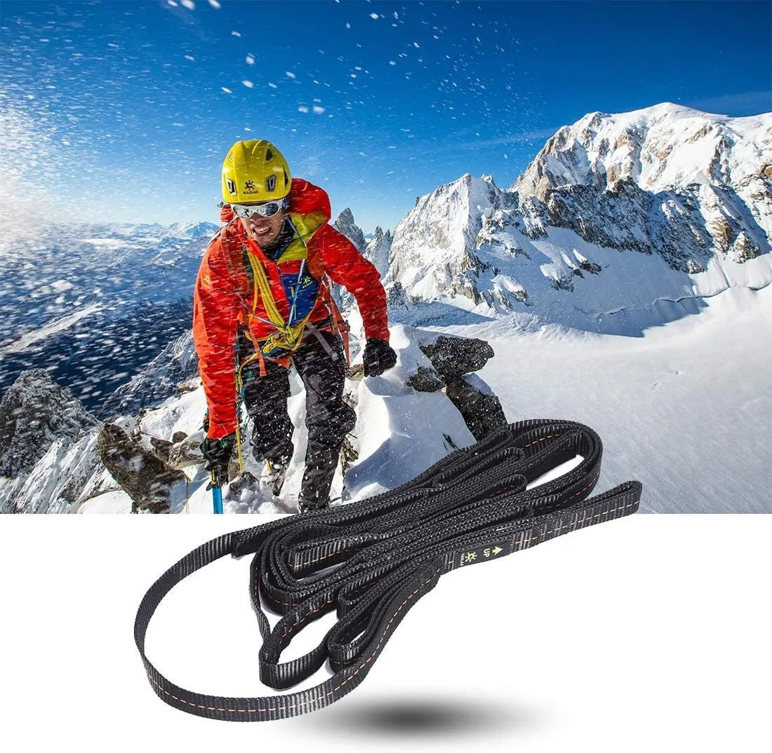 KAILAS Climbing Aider 5 Step/Quick Aider Adjustable Etrier Lightweight for Rock Climbing Rescue Climbing Etrier Foot Ascender Ascending Loop Webbing Ladder Hanging Rope Work at Height