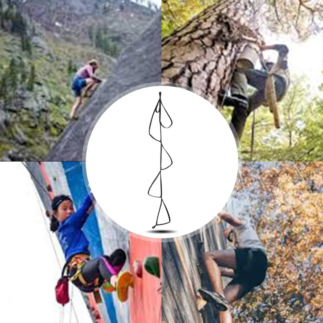 KAILAS Climbing Aider 5 Step/Quick Aider Adjustable Etrier Lightweight for Rock Climbing Rescue Climbing Etrier Foot Ascender Ascending Loop Webbing Ladder Hanging Rope Work at Height