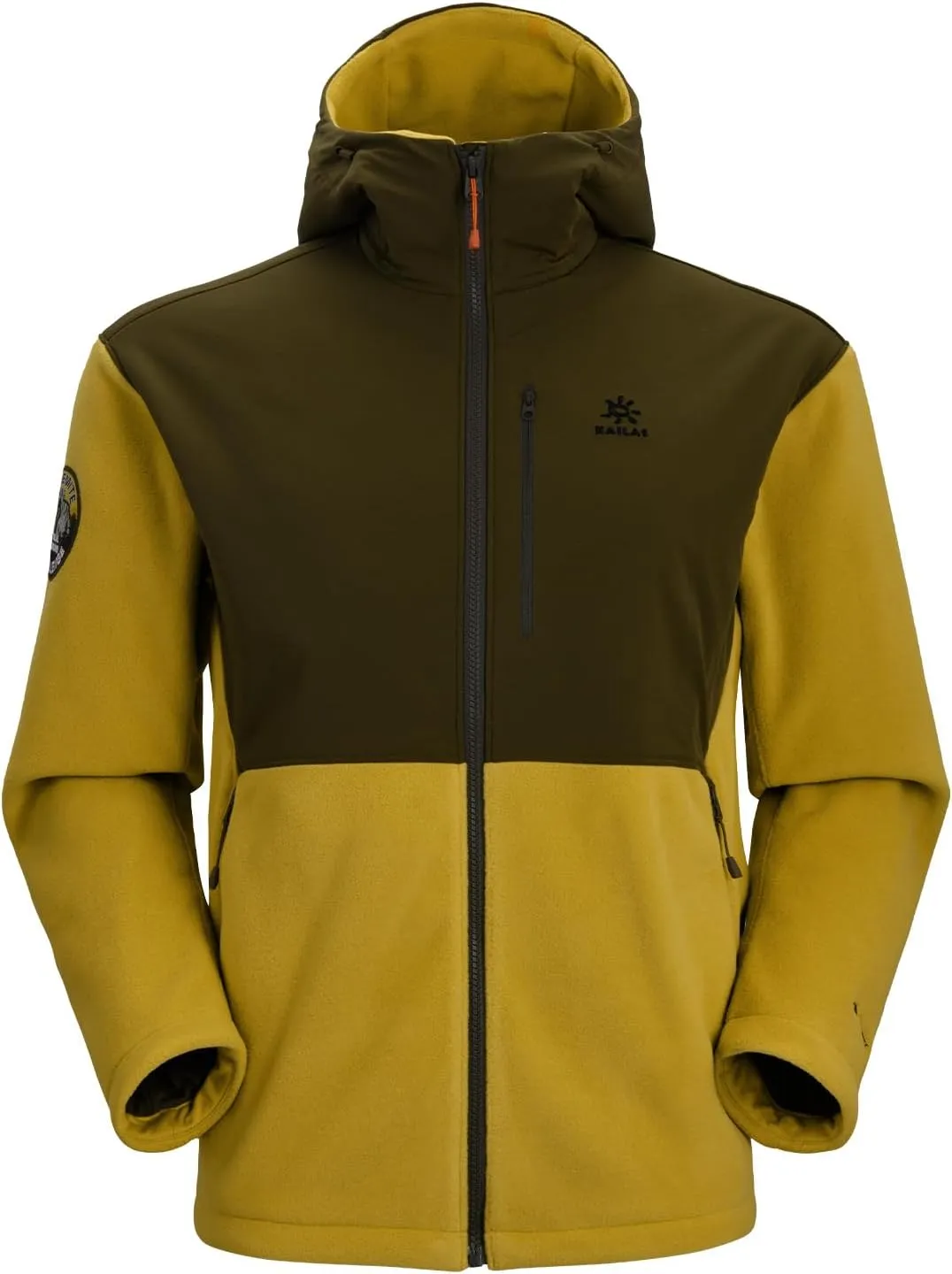 KAILAS Men's Fleece Jacket Hooded Winter Jacket Full Zip Jacket Lightweight Polar Warm Coat Pockets Outdoor Jacket